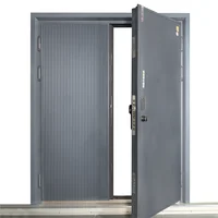 Deluxe Double Opening Fine Carving Aluminum Wood Armored Aluminum Door Entrance Security Door 1