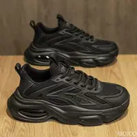 À la mode polyvalent printemps automne nouvelles chaussures pour hommes à semelles épaisses explosives décontracté confortable hauteur augmentant chaussures de sport 2