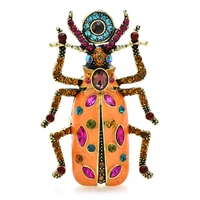 Wuli&baby Big Enamel Beetle Brooches For Women Unisex 4-color Rhinestone Lovely Insects Party Office Brooch Pins Gifts 1
