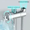 Adjustable ABS Shower Head Holder Shower Holder Clamp Showerhead Rail Slide Bracket Bathroom Accessories Rotation Hook Design 3