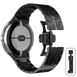 Luxury Stainless Steel Bracelet for Men - Premium Watchband Accessories (Black)