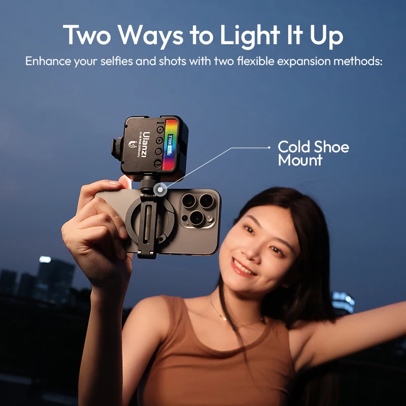 Ulanzi MA07 Maglock 1/4 Cold Shoe Phone Mount Magnetic Snap Portable for Smartphone Camrea Tripod Photography Light Livestream