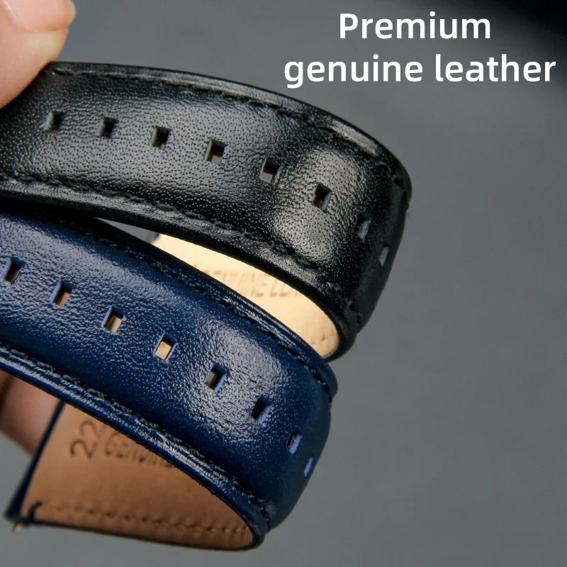 Premium Leather Watch Strap - Quick Release, Waterproof Bracelet