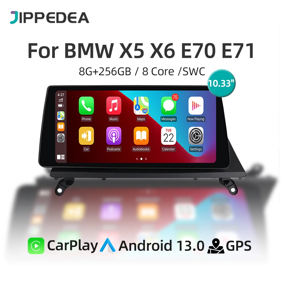 

Автомобильный мультимедийный плеер, плеер на Android 13, с GPS, Wi-Fi, 4G, для BMW X5, X6, E70, E71, 10,33-2007, CCC, CIC LHD, 2014"