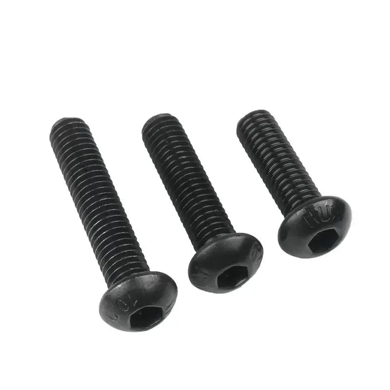 100/ 50/ 20/ 10/ 5/ 2/ 1pcs Grade10.9 Hex Socket Round Button Head Screws ISO7380 M1.6 M2 M2.5 M3 M4 M5 M6 M8 M10 M12