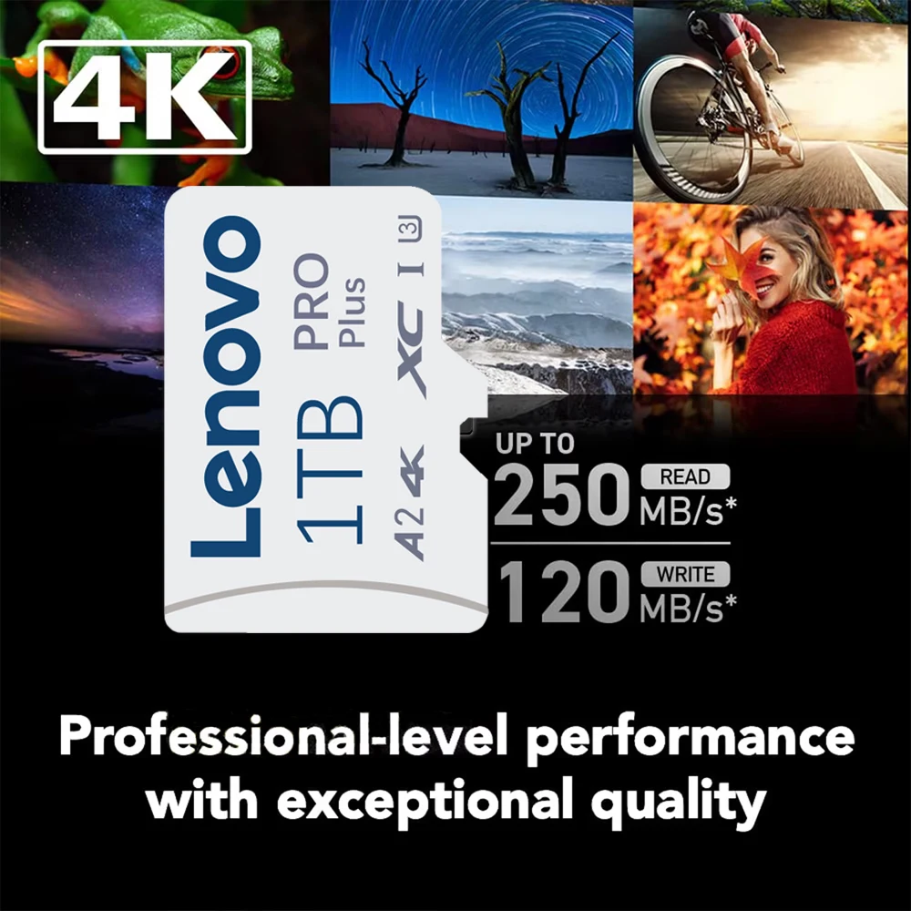Lenovo Memory Card Class10 A2 Micro SD Card 128GB 256GB 512GB 1TB 2TB For Drone Camera Nintendo Switch