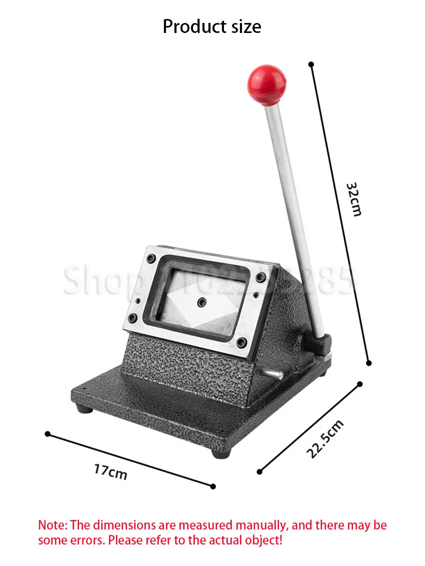 86 * 54mm Rounded Corner Manual PVC Paper Cutter Machine