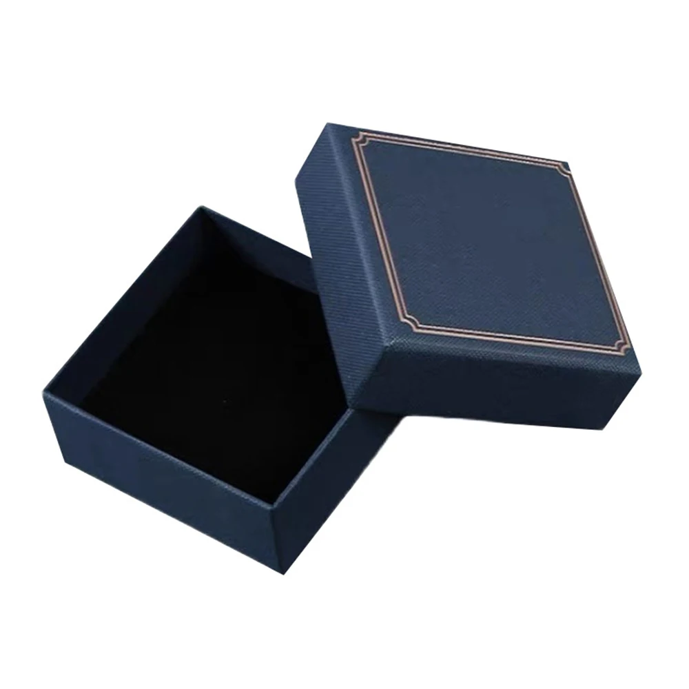 New Fashion Jewelry Packaging Gift Paper Box With Sponge Portable Rings Earrings Necklace Case for Travel Birthday Wedding Party