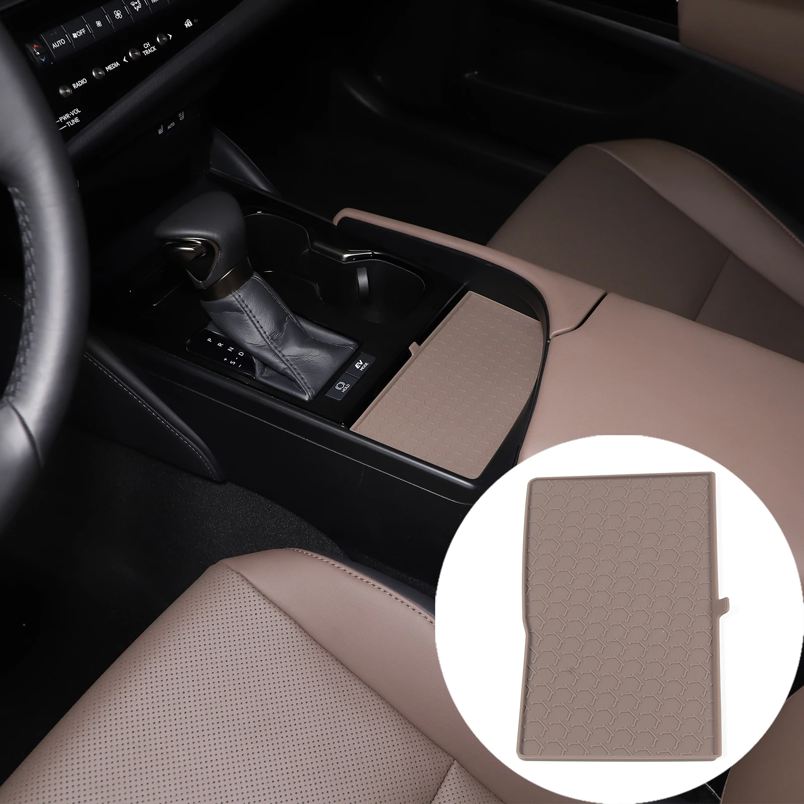 

For Lexus ES 2022-2023 Car Central Control Anti-skid Silicone Mat Decoration Wireless Charging Anti-slip Pad Trim Accessories