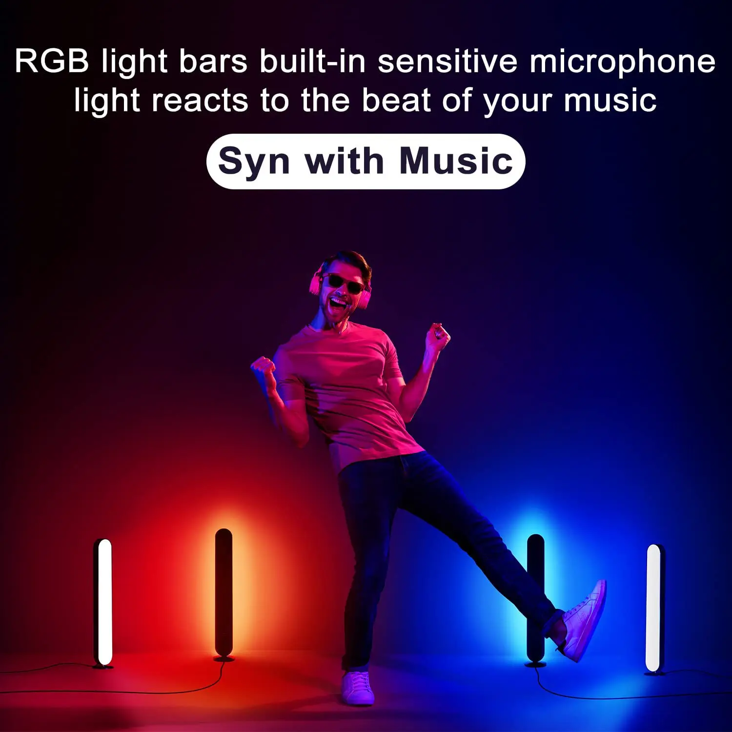 RGB Pickup Night Light Gaming Music Rhythm Lights Bar USB LED Table Lamp Remote Control Setup Gamer Decor Children Gift