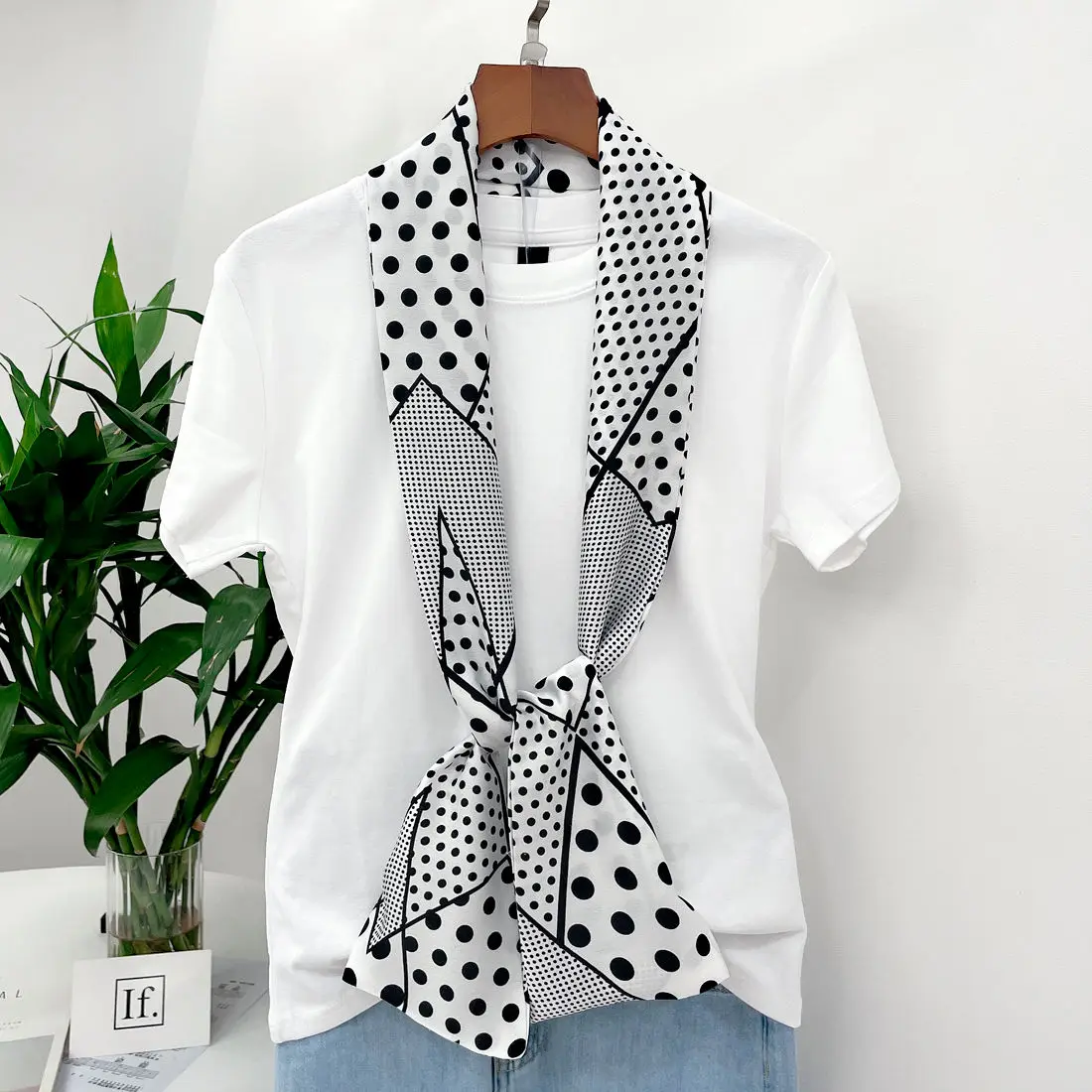 Men's Long Small Silk Scarves with Suits Spring Autumn New Fashionable Versatile Decorative Korean Version Thin  Narrow Scarves - 4