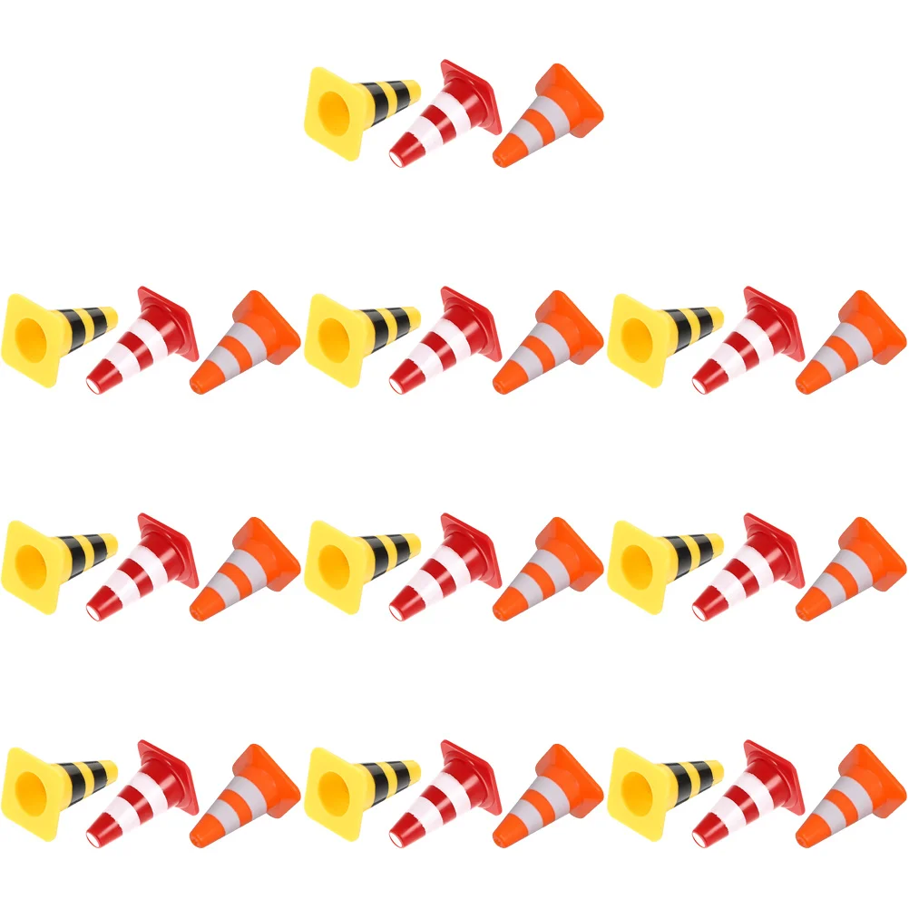 

Traffic Cones Toy Mini Road Cone Safety Signs Miniature Roadblocks Toy Parking Sign Light Kids Signal Field Plastic Marker