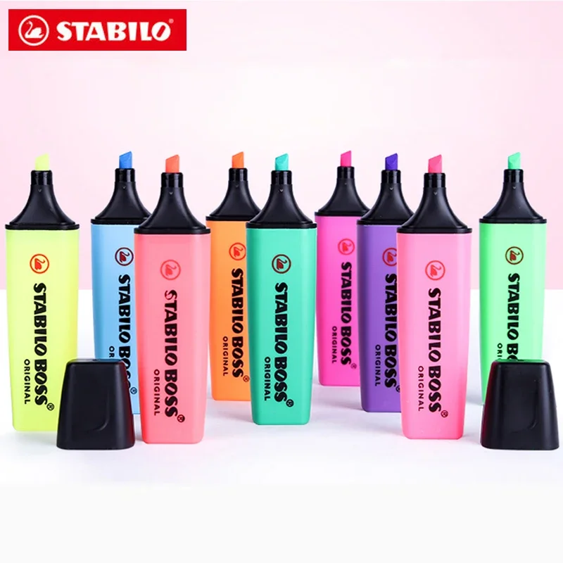 1 Pcs German STABILO Highlighters Macaron Highlighter Students Use Large Capacity Candy Color Kawaii Stationery School Supplies