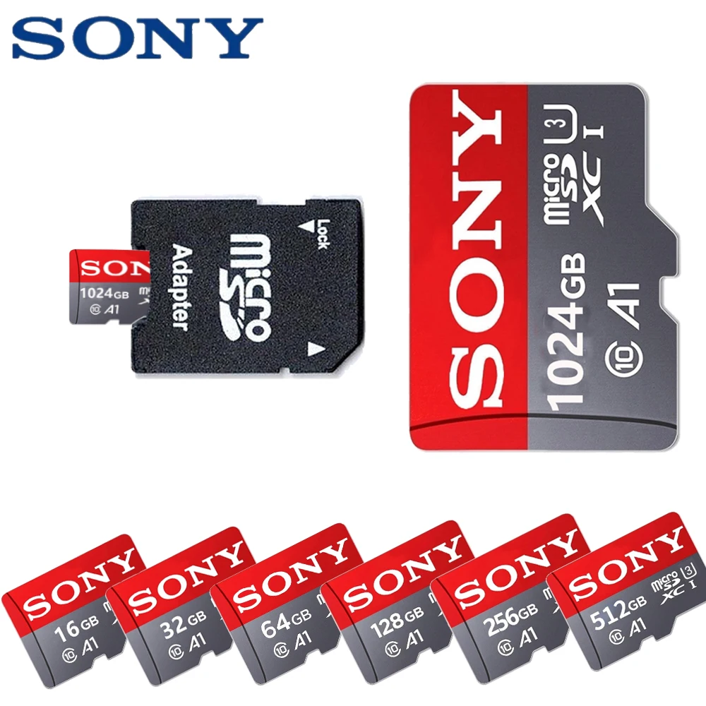 

SONY High Speed Memory Micro SD Card 256GB 512GB Flash SD Card 1TB Class 10 Micro Card 128GB TF Card For Phones Tablets Camera