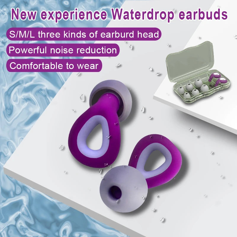 XINKATIOR  Anti Noise Silicone Waterproof  Earplugs for Sleeping  Noise Reduction Plugs Sleep Earplug Noise Canceling Earplugs фотографии