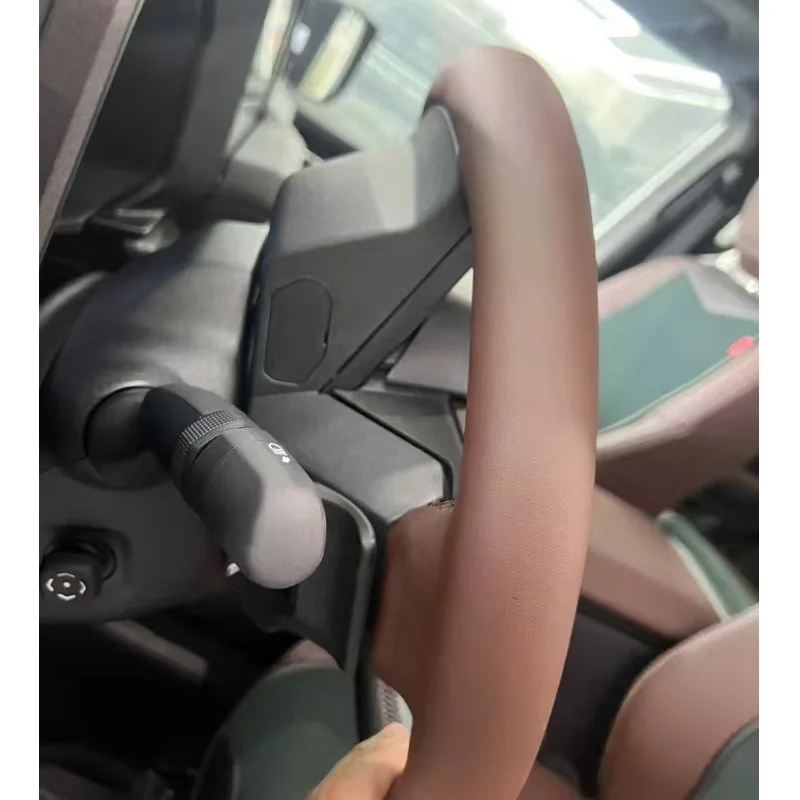 Premium Black Leather Braided Steering Wheel Cover - Full Coverage for Enhanced Interior Style