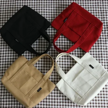 Borsa a tracolla da donna piccola borsa in tela di cotone borsa casual tote borsa ecologica femminile borse a tracolla carine 2025