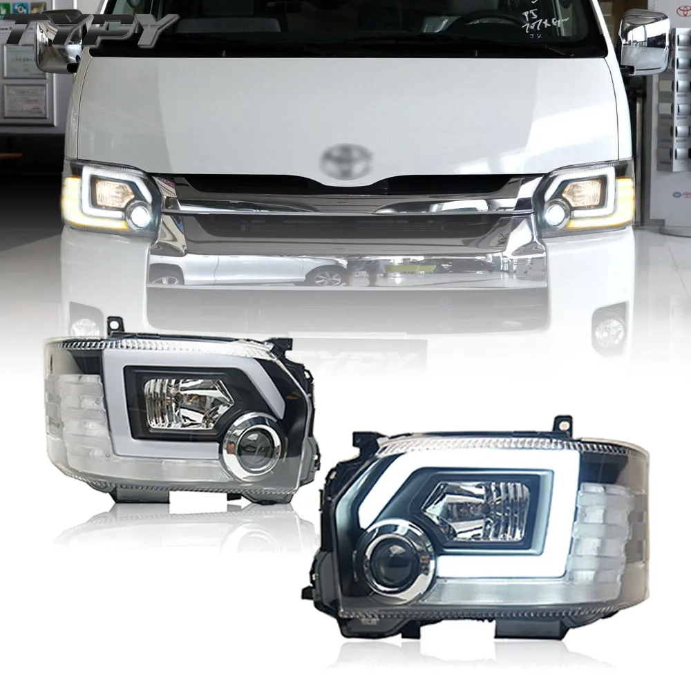 

Car Headlamp For Toyota Hiace Headlights Assembly 2014-2018 DRL Sequential Turn Signal plug-and-play