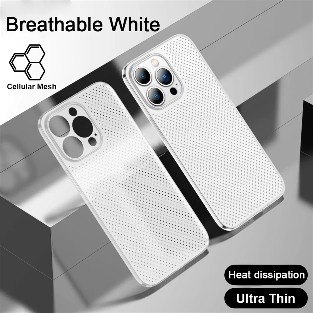 Wärmeableitende Handyhülle Für IPhone 14 Pro MAX – Atmungsaktive PC Hülle Mit Silikonrahmen & Magnet