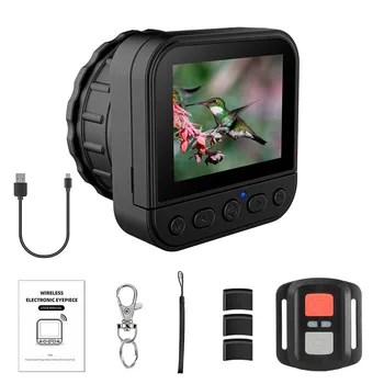 TeSeek SV-EP03 Fotocamera Oculare 64MP 4K HD per Telescopio Astronomico, WiFi 2.4G, Zoom 16X con Schermo da 2,8 Pollici