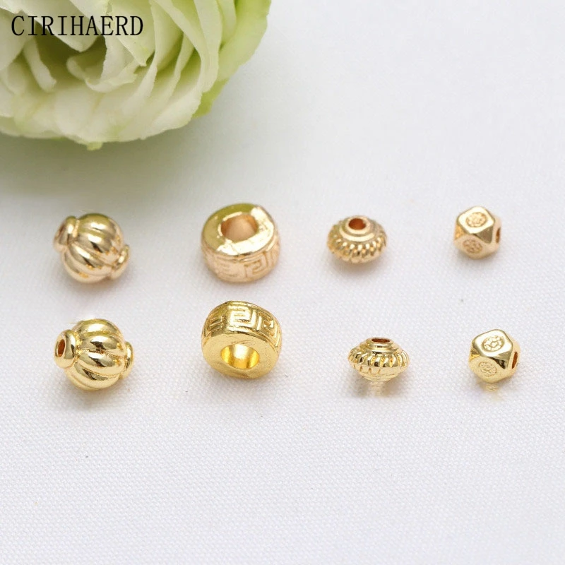 Jewelry Making 14k Solid Gold Findings Wholesale Gold Spacer Beads