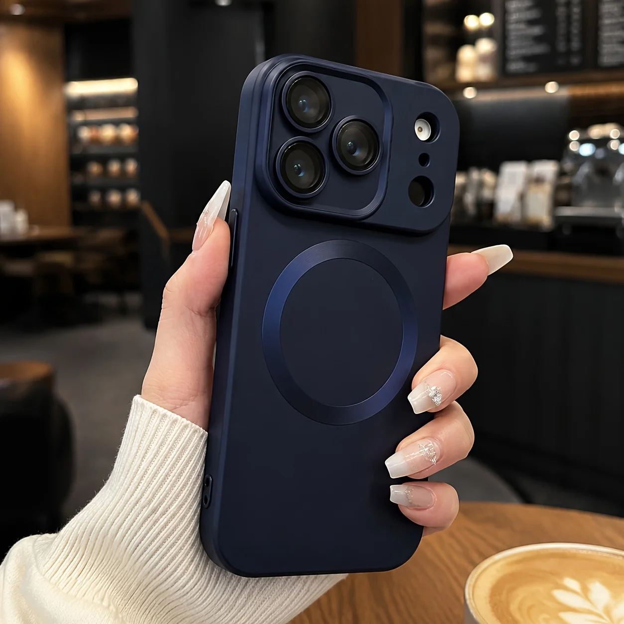 Premium Metallic Sheen Magnetic Phone Case with Camera Lens Protector