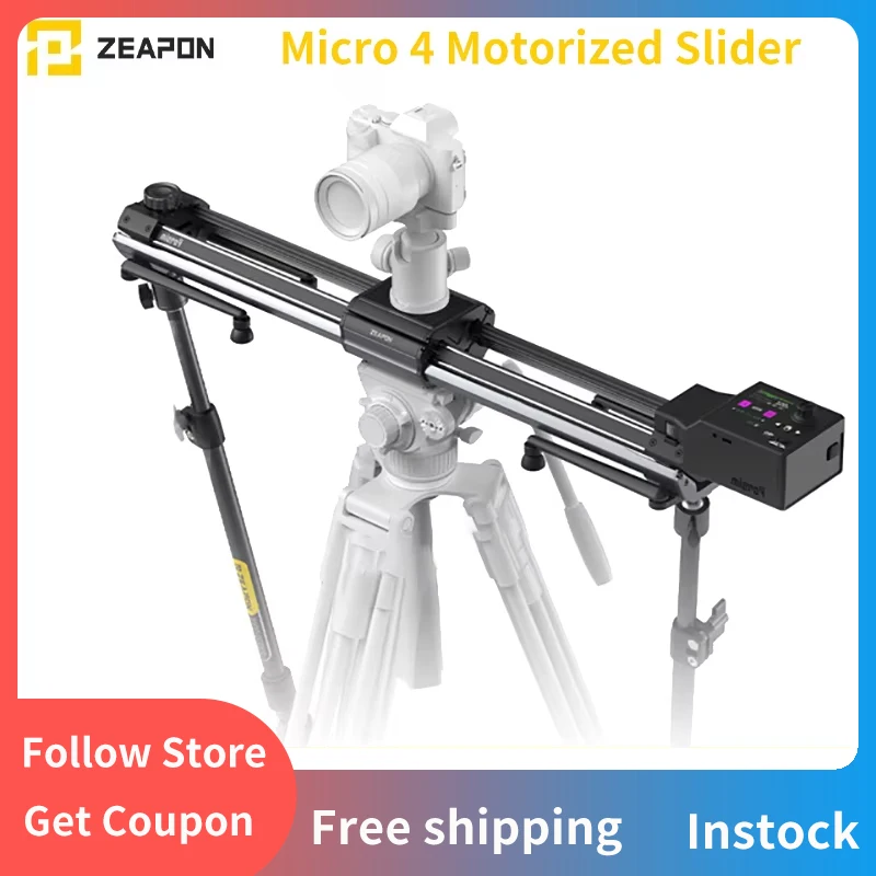 ZEAPON Micro 4 Motorized Slider Rail DSLR Camera Video Double Distance Portable Slider E500 E700 E1000 M500 M700 M1000
