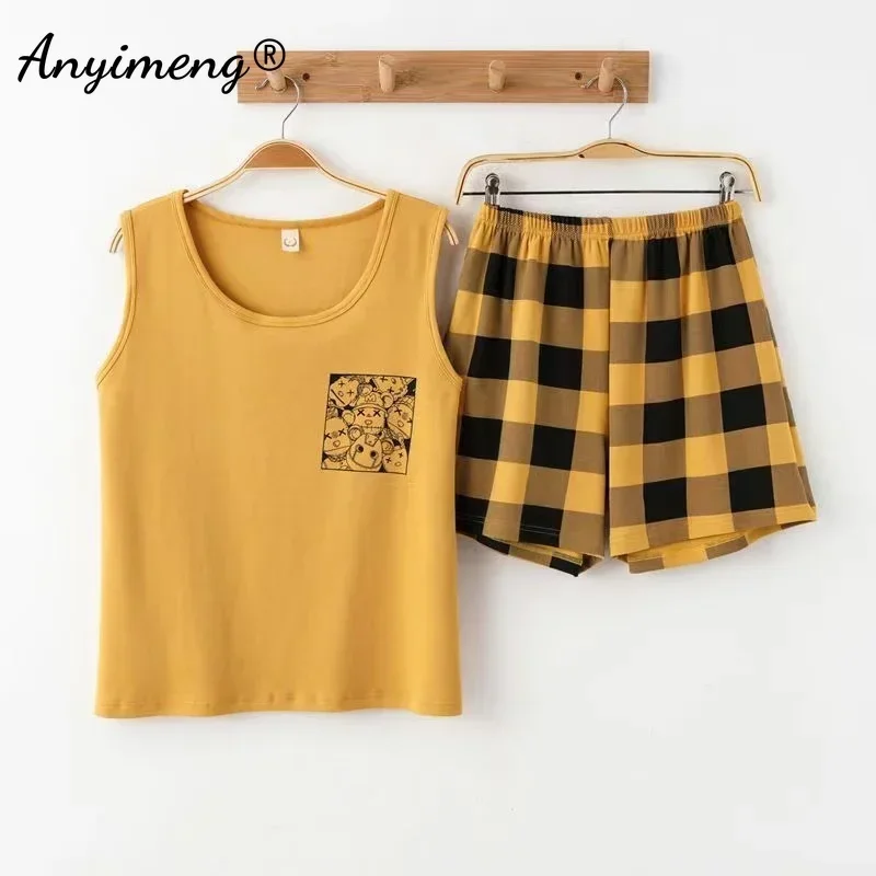 Women Cotton Pajamas Set for Summer