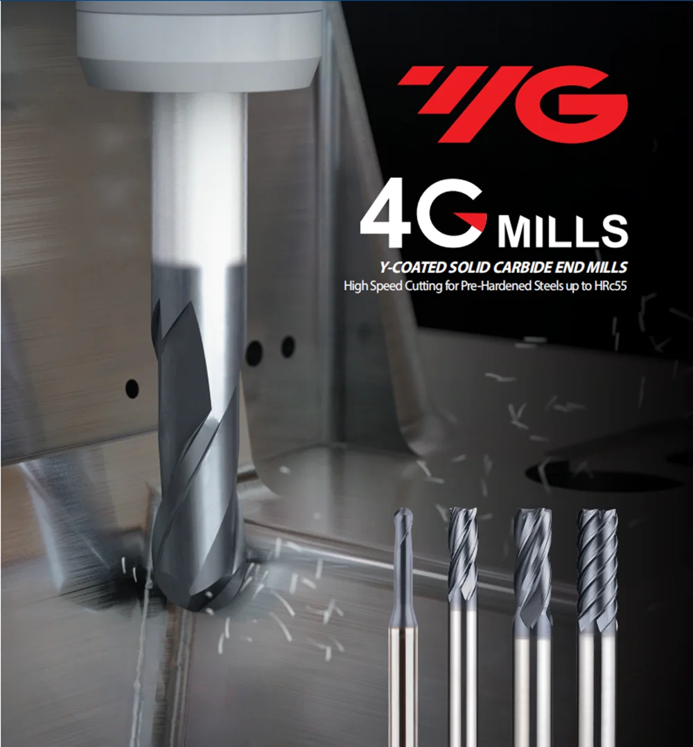 

YG-1 4G фрезы 1 мmr0, 2 1,5 мmr0, 2 твердосплавные концевые фрезы с 4 канавками и несколькими угольными угольниками SEME01010024SE SEME01015024S