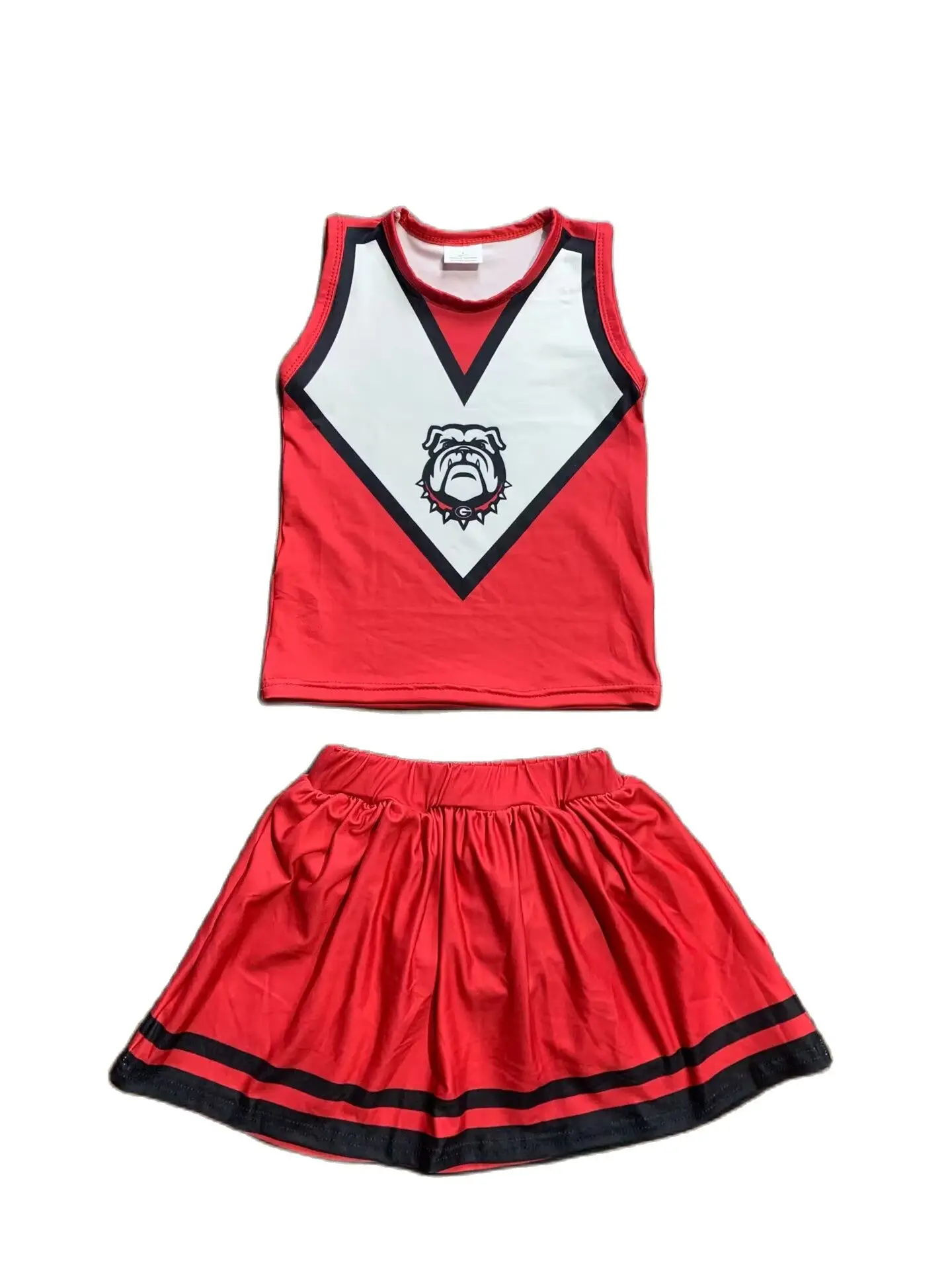 

Summer Boutique Girls Suit Sleeveless Vest Top Short Skirt 2-Piece Set With Lining No MOQ Wholesale