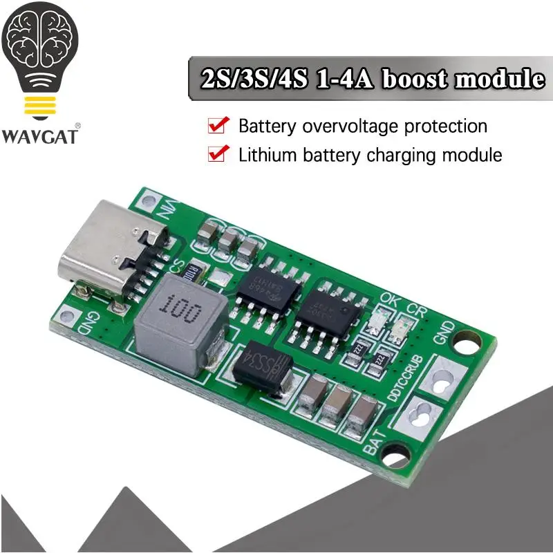 Nxyupv USB Type-C A 8,4 V 12,6 V 16,8 V Mini Batteria Di