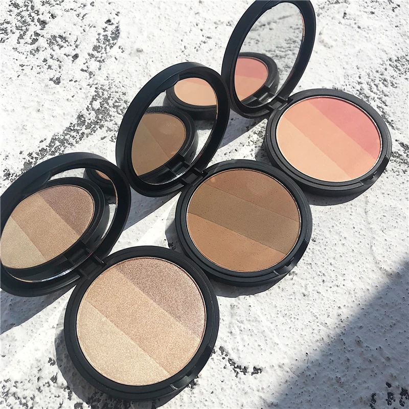 3 Colors Face Highlighter Contour Powder Palette Stereoscopic Five Senses v Shaped Face Bronzers Highlighter Powder face powder face highlighter face bronzer makeup palette contour palette