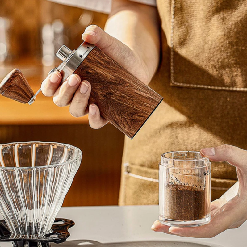 Description Picture 5 of item6pc Set Coffee Kits Coffee Accessories Manual Grinder Mill Glass Pot with Filter Dripper Gooseneck Kettle Specialized Barista