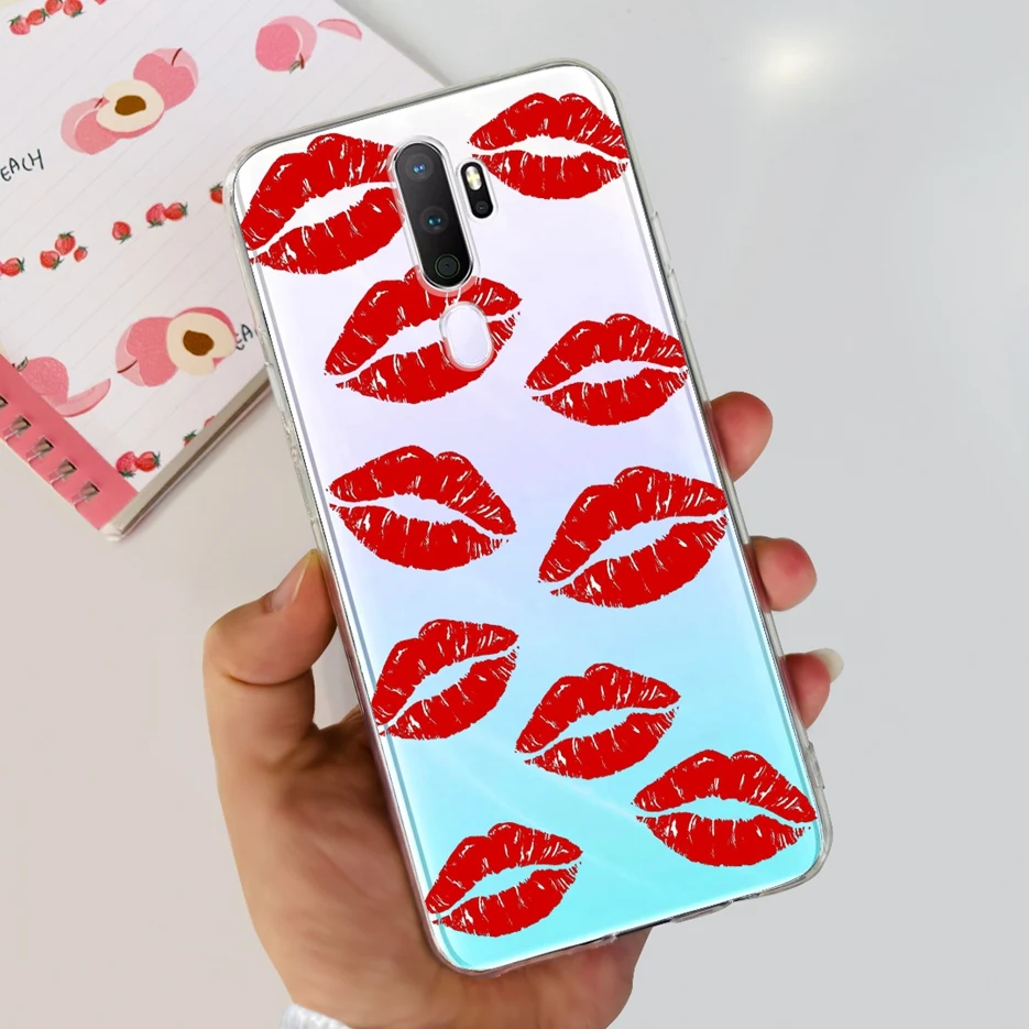 Stylish Painted Clear Silicone Phone Case, Soft Protective Cover