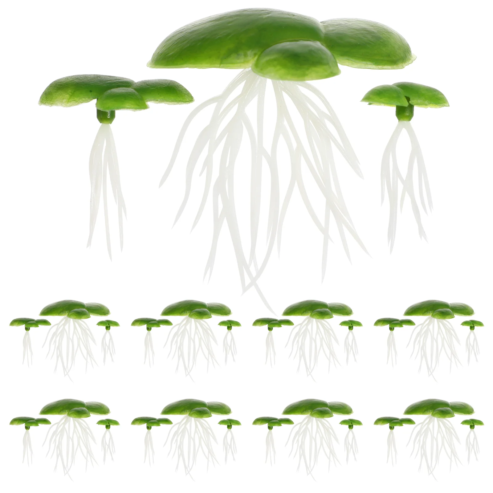 2 Packs/36PCS Artificial Plant Duckweed Plants Fish Tank Grass Aquarium Fake for Realistic Leaf