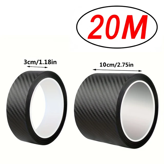 1-20m Nano Carbon Fiber Car Body Sticker Door Mirror 3D Tape Protector Strip DIY Protection Protective Film Waterproof Adhesive 1