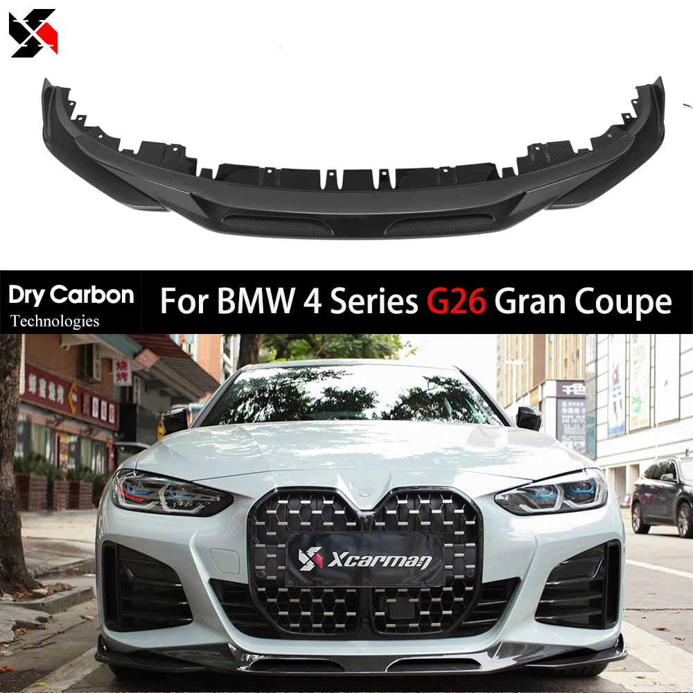 

Xcarman Style Dry Carbon Fiber Front Bumper Lip Spoiler For BMW 4 Series G26 Gran Coupe 2021-IN i4 Body Kit Bumper Splitter Lip