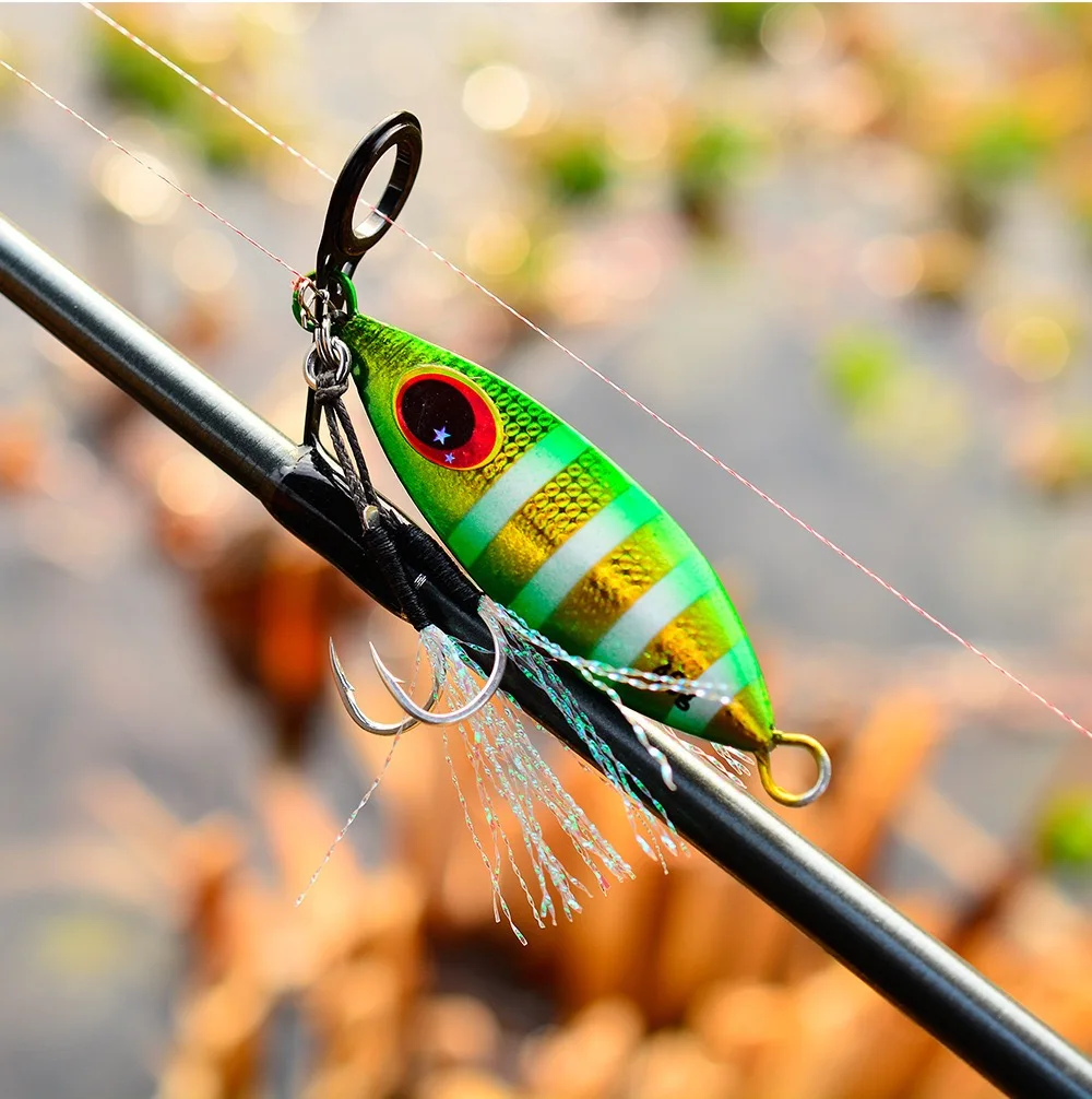 Big Jig Fishing Lure Weights 10g-60g Fishing Jigs Saltwater Lures Metal Bass Jig Isca Artificial Fake Fish Glitter Holographic 6