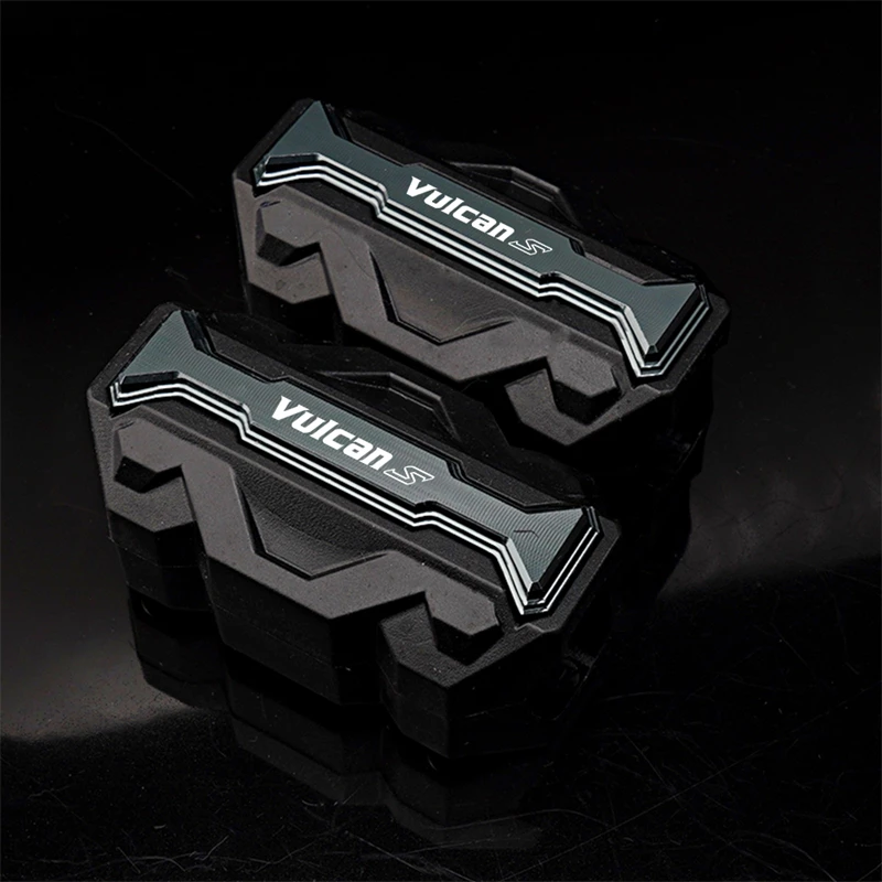 VULCANS Motorcycle Crash Bar Bumper Engine Guard with Decorative Block