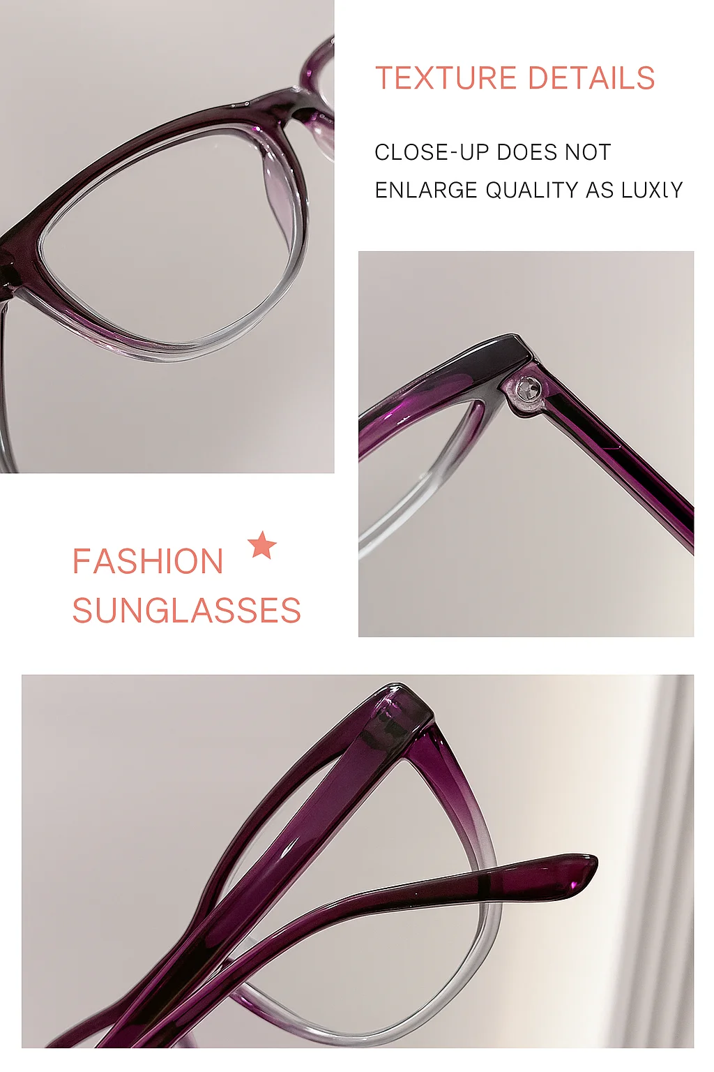 1pc Anti Glare Designer Brillen Lesebrille Blau Licht Blockieren Computer Leser Cat Eye Flache Licht Spiegel für Frauen brillen – Detail 3