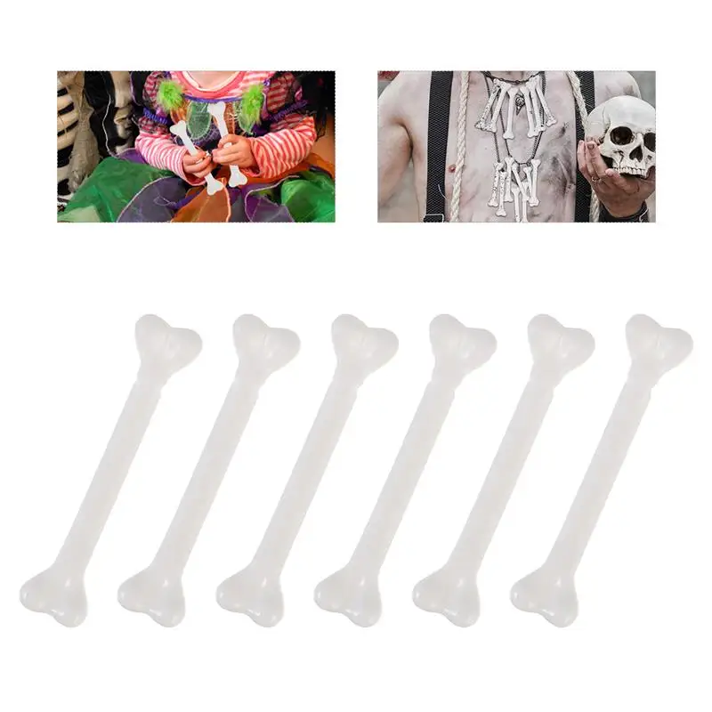 36Pcs Plastic Bones Graveyard Ground Decoration Bone Accessories Costume Bones for Halloween Dress Small Plastic