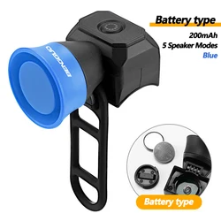 Multi - Mode Waterproof Bicycle Horn and Scooter Accessory (Battery type - Blue)