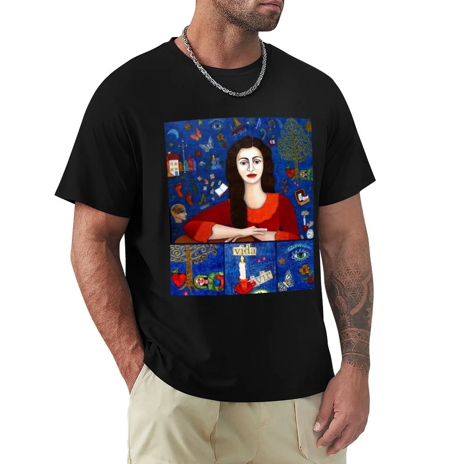 

Thanks to Life collage T-Shirt aesthetic clothes plus sizes customizeds men clothing
