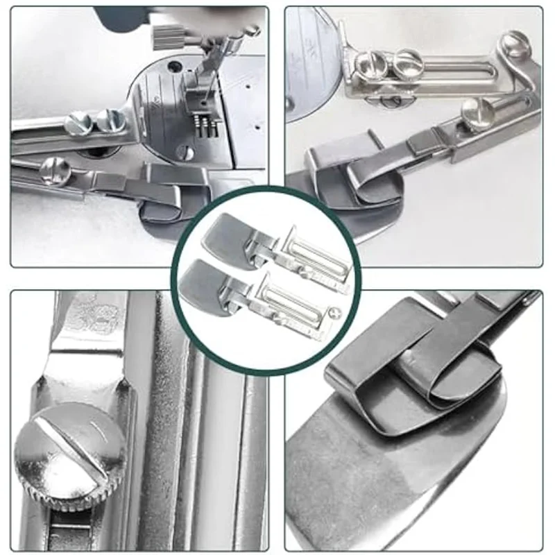 Adjustable Sewing Rolled Hemmer Foot, 2Pc 15-25MM Adjustable Universal Sewing Rolled Hemmer Foot Set Easy Install Easy To Use