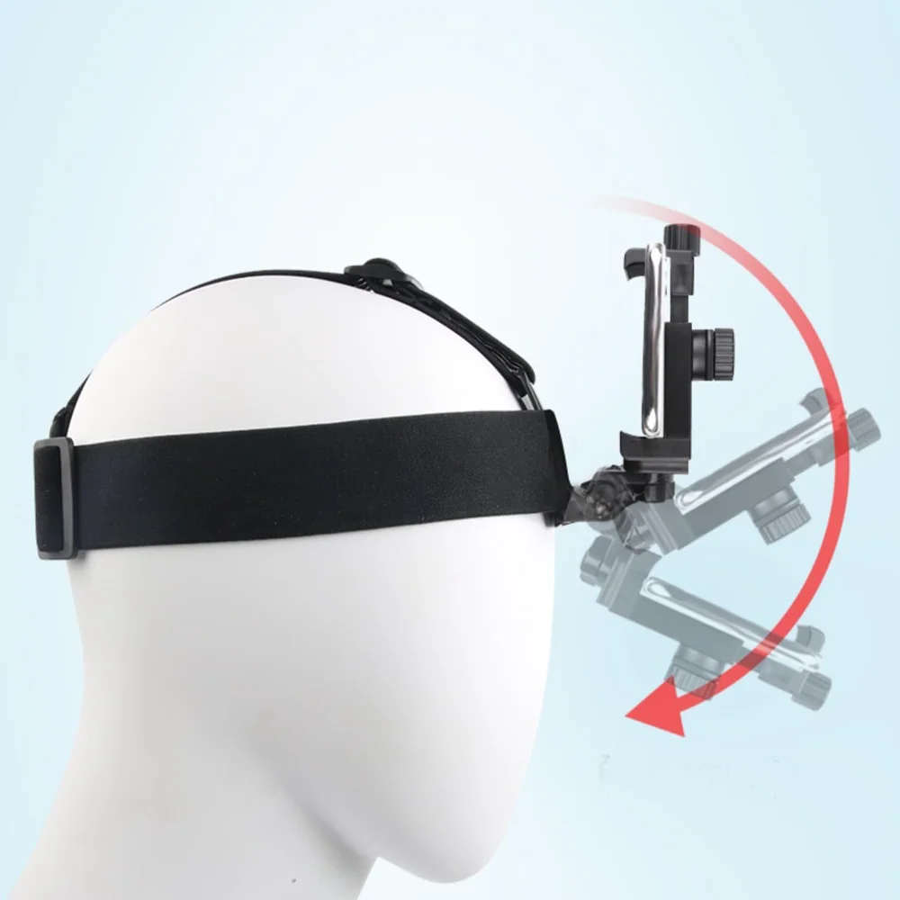 Head Mount Strap Mobile Phone Holder with Phone Clip for iPhone Samsung Smartphones GoPro Insta360 AKASO SJCAM DJI Action Camera
