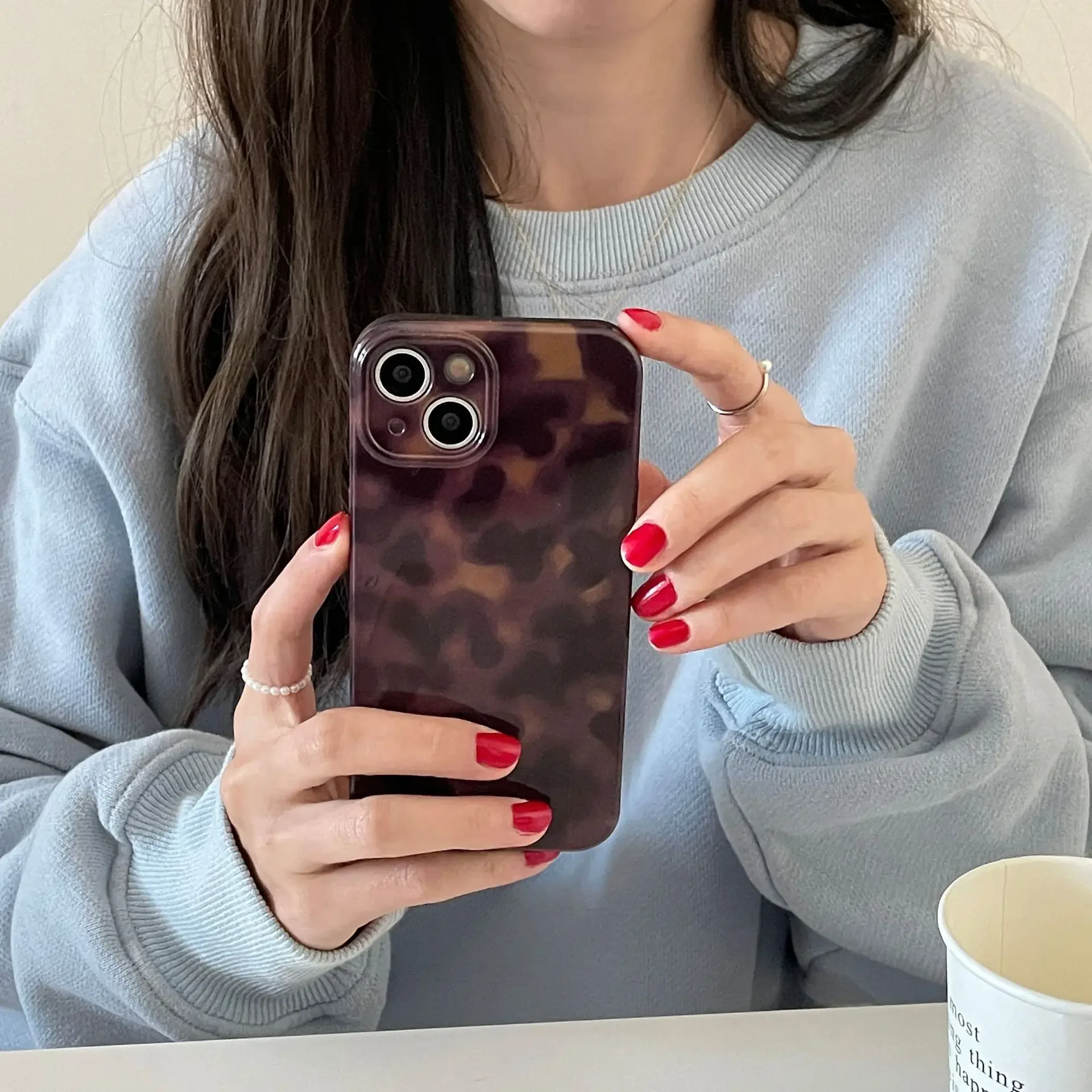 Vintage Amber Pattern Phone Cover Case in Brown