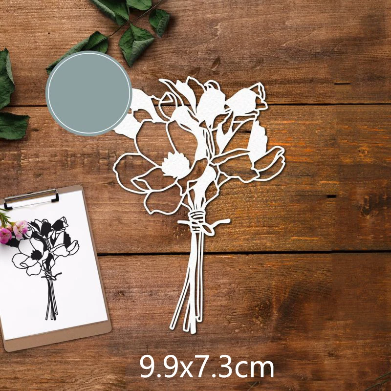GLOBLELAND Cuore Candela Fustelle In Metallo Floreali Stencil per Realizzazione di Carte Strumento per Goffratura Scrapbooking Fai Da Te Album