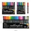 Glitter Doodle Outline Pens Quick-Drying DIY Arts Crafts Shimmer Markers Hand Drawn Graffiti Pigment Pen Art Painting Supplies 6