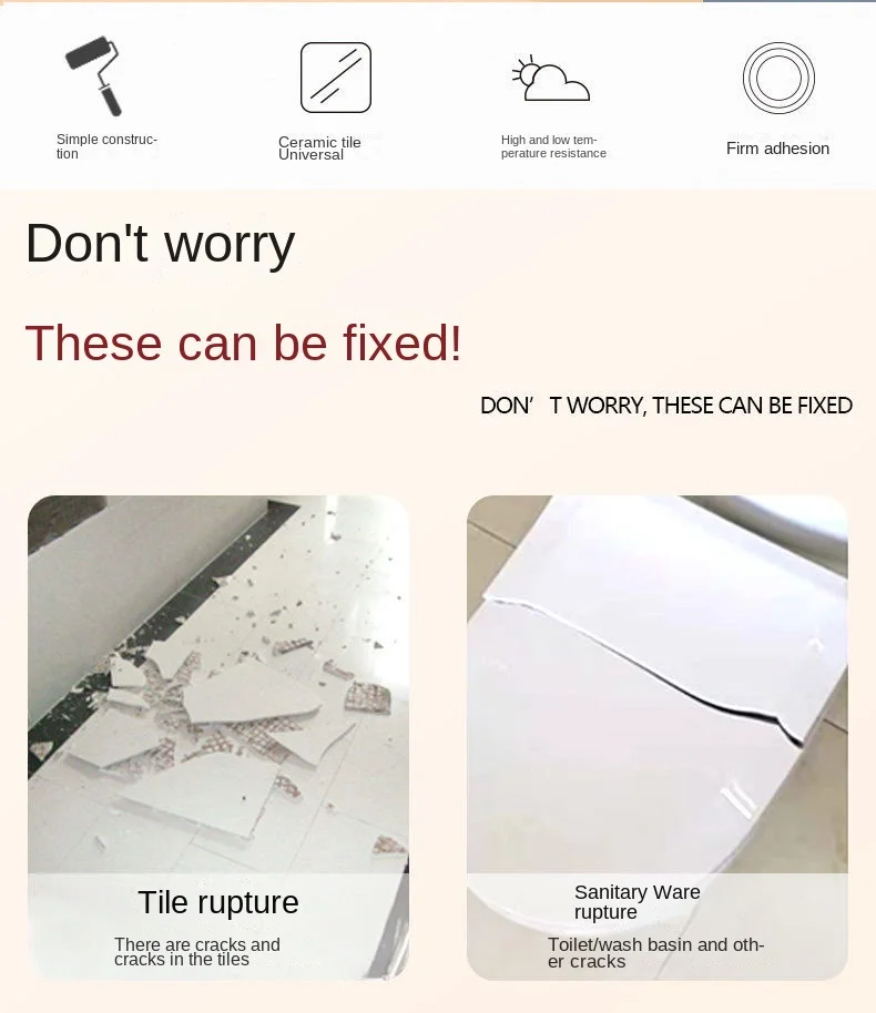 De Secagem Rápida Crack Cola Caulk, Agente