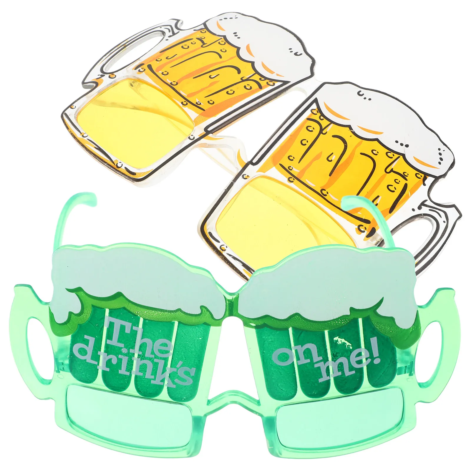 2Pcs 맥주 머그잔 안경 옥토버페스트 파티 소품 독특한 재미있는 안경 사진 축하 액세서리 생일 멋진 드레스
